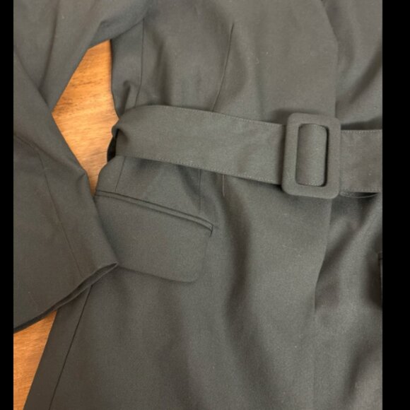 ABERCROMBIE & FITCH A&F MINI BELTED BLAZER BLACK DRESS NWOT $120 S - Picture 6 of 9